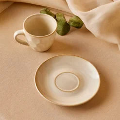 Karaca Mokka & Espressotassen Set-Aria Beige Reactive Koffiekopjesset voor 1 Persoon, 90 ml
