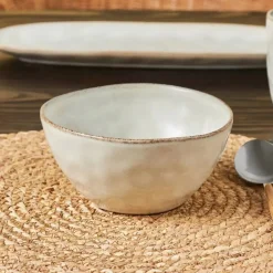 Karaca Schüssel/Bowl-Aria Reactive Glaze Suppenschale, 15,5 cm, Beige Beıge01