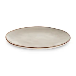 Karaca Servierplatte-Aria Reactive Glaze Pizzateller, 32 cm, Beige