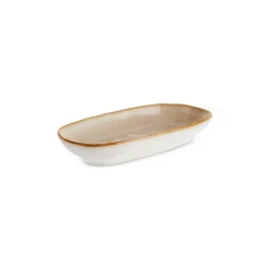 Karaca Servierplatte-Aria Servierplatte mit Reaktivglasur, 16 cm, Beige