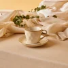 Karaca Mokka & Espressotassen Set-Aria Teetasse mit Untertasse mit Reaktivglasur, 230 ml, Beige