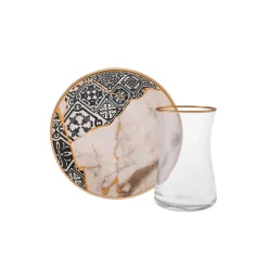 Karaca Teegläser Sets-Aris 6 Personen Teeset, 12 Teilig Multıfarben