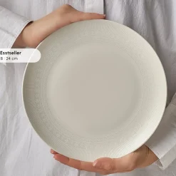 Karaca Frühstücksset Für 6 Personen-Artiste Bone China 20-teiliges Tafelservice für 6 Personen, Weiß
