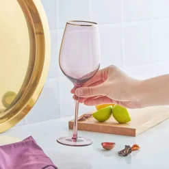 Karaca Weingläser & Kelchglas-Azalea Glas Lila 520 ml Lıla01
