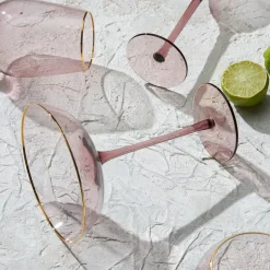 Karaca Weingläser & Kelchglas-Azalea Martini Glas Lila 220 ml Lıla01