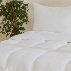 Karaca Kopfkissen & Bettdecken-Basic Microfiber Decke Weiß 200x200 Cremeweıß