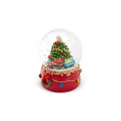 Karaca Deko-Objekte-Baum mit Zug Schneekugel Multıfarben