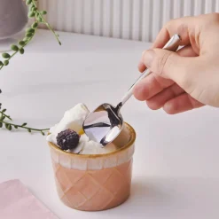 Karaca Dessert Besteck-Bead Eis Löffel Platın