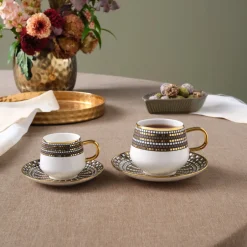 Karaca Teetassen Sets-Belgin Teetassenset für 2 Personen, 220 ml Multıfarben