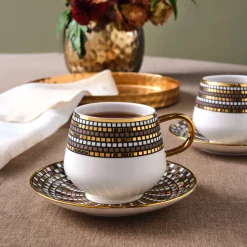 Karaca Teetassen Sets-Belgin Teetassenset für 2 Personen, 220 ml Multıfarben