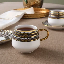 Karaca Teetassen Sets-Belgin Teetassenset für 2 Personen, 220 ml Multıfarben