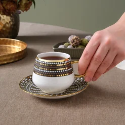 Karaca Teetassen Sets-Belgin Teetassenset für 2 Personen, 220 ml Multıfarben