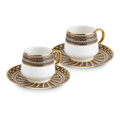 Karaca Teetassen Sets-Belgin Teetassenset für 2 Personen, 220 ml Multıfarben