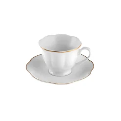 Karaca Mokka & Espressotassen Set-Bell Kaffeetassen-Set, 6 Personen, 90 ml Weıß01