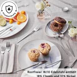 Karaca Bestecksets Für 6 Personen-Bella 6 Personen Boxen Besteckset, 24 Teilig Schwarz01