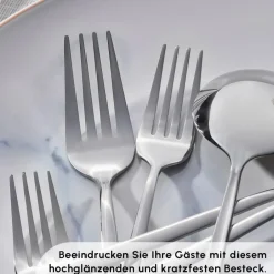 Karaca Bestecksets Für 6 Personen-Bella 6 Personen Boxen Besteckset, 24 Teilig Schwarz01
