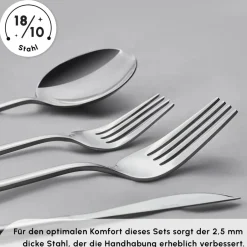 Karaca Bestecksets Für 6 Personen-Bella 6 Personen Boxen Besteckset, 24 Teilig Schwarz01