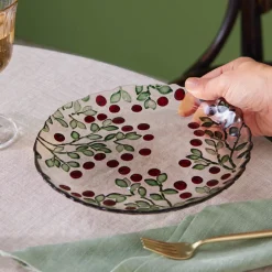 Karaca Kuchenplatte-Berry 7-teiliges Dessertset Kahverengi