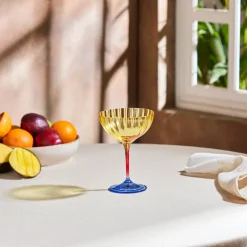 Karaca Weingläser & Kelchglas-Bettle es Martini und Eisdessertglas Gelb