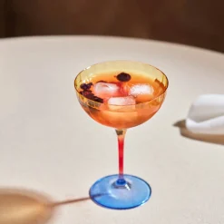 Karaca Weingläser & Kelchglas-Bettle es Martini und Eisdessertglas Gelb