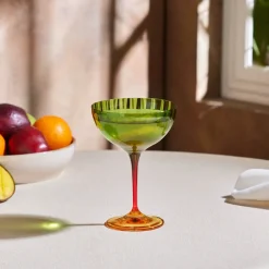 Karaca Weingläser & Kelchglas-Bettle Martini Grünes Eisdessertglas Grün01