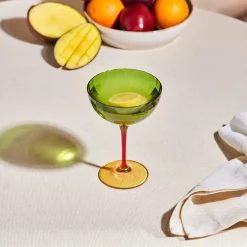 Karaca Weingläser & Kelchglas-Bettle Martini Grünes Eisdessertglas Grün01
