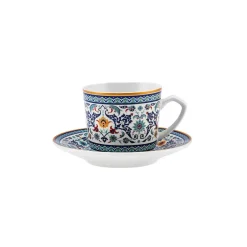 Karaca Mokka & Espressotassen Set-Beylerbeyi 6 Personen Kaffeetassen Set, 80 ml Blau01