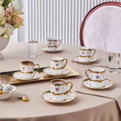 Karaca Mokka & Espressotassen Set-Bihter, 6 Person Kaffeetasse 90ML Multıfarben