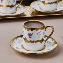Karaca Mokka & Espressotassen Set-Bihter, 6 Person Kaffeetasse 90ML Multıfarben
