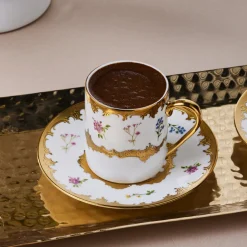Karaca Mokka & Espressotassen Set-Bihter, 6 Person Kaffeetasse 90ML Multıfarben