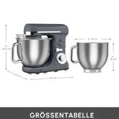 Karaca Küchenchef-Blendburst Küchenchef, 1400 W Grau