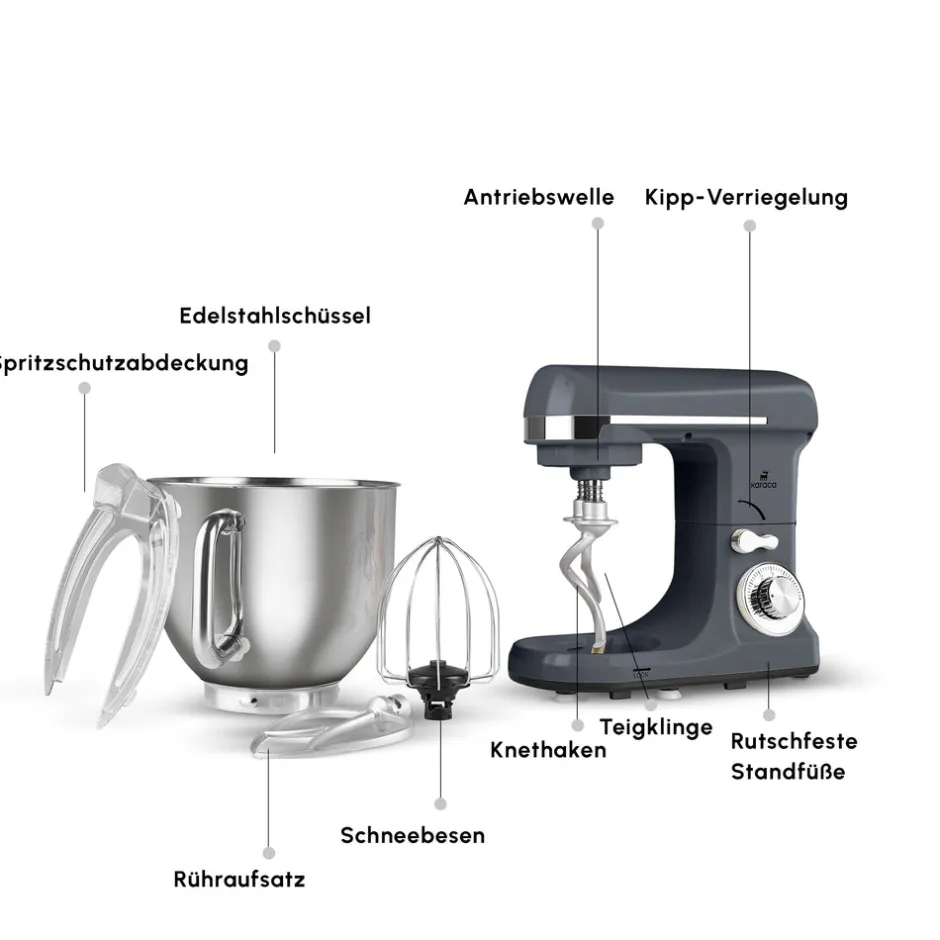 Karaca Küchenchef-Blendburst Küchenchef, 1400 W Grau