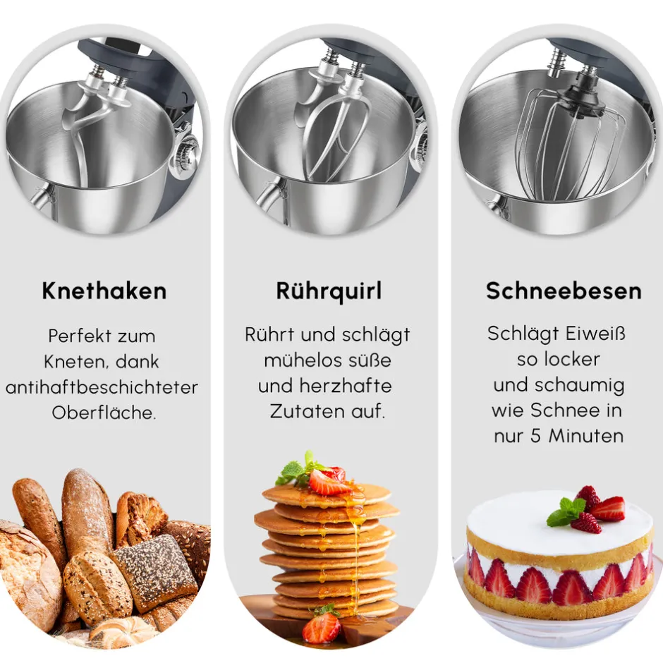 Karaca Küchenchef-Blendburst Küchenchef, 1400 W Grau