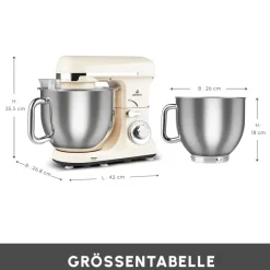 Karaca Küchenchef-Blendburst Stand Mixer, 5.7L, 1400W, Iconic Beige Iconıc Beıge