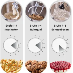 Karaca Küchenchef-Blendburst Stand Mixer, 5.7L, 1400W, Iconic Beige Iconıc Beıge
