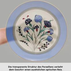 Karaca Frühstücksset Für 6 Personen-Blue Clove 26-Teiliges 6-Personen Frühstücksgeschirr Blau01