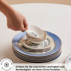 Karaca Frühstücksset Für 6 Personen-Blue Clove 26-Teiliges 6-Personen Frühstücksgeschirr Blau01