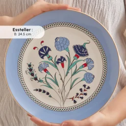 Karaca Frühstücksset Für 6 Personen-Blue Clove 26-Teiliges 6-Personen Frühstücksgeschirr Blau01