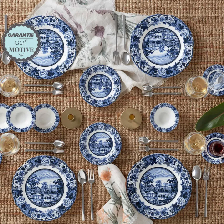 Karaca Frühstücksset Für 6 Personen-Blue Odyssey für 6 Personen Frühstücksset und Servierschalen, 26 Teilig Blau01