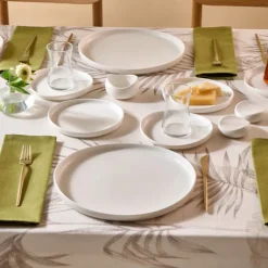 Karaca Frühstücksset Für 6 Personen-Bone China Olla 28-teiliges Servierset für 6 Personen, Weiß