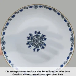 Karaca Frühstücksset Für 6 Personen-Bone China İznik 26-teiliges Servierset für 6 Personen, Mehrfarbig Multıcolor