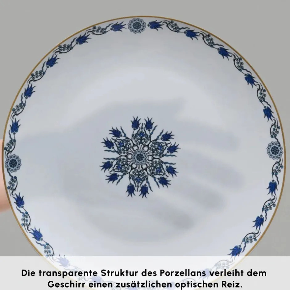 Karaca Frühstücksset Für 6 Personen-Bone China İznik 26-teiliges Servierset für 6 Personen, Mehrfarbig Multıcolor