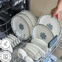 Karaca Frühstücksset Für 6 Personen-Bone China İznik 26-teiliges Servierset für 6 Personen, Mehrfarbig Multıcolor