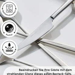 Karaca Bestecksets Für 12 Personen-Boreas 12 Personen Besteckset, 84 Teilig Sılber