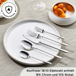 Karaca Bestecksets Für 12 Personen-Boreas 12 Personen Besteckset, 60 Teilig Sılber