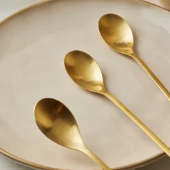 Karaca Bestecksets Für 6 Personen-Boreas 4-teiliges Latte-Löffel-Set in Box Gold