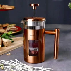 Karaca French Press-Borosilikat Glas French Press 350 ml Kupfer