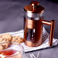 Karaca French Press-Borosilikat Glas French Press 350 ml Kupfer