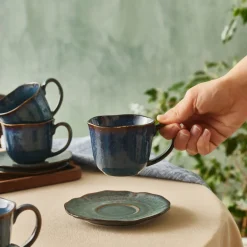 Karaca Teetassen Sets-Bryggen Reaktiv 250 Ml Teetasse Für 6 Personen Multıfarben