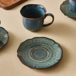 Karaca Teetassen Sets-Bryggen Reaktiv 250 Ml Teetasse Für 6 Personen Multıfarben
